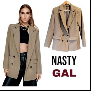 ** NEW ** Nasty Gal Women's DARK KHAKI  Blazer, SIZE 0. SMALL